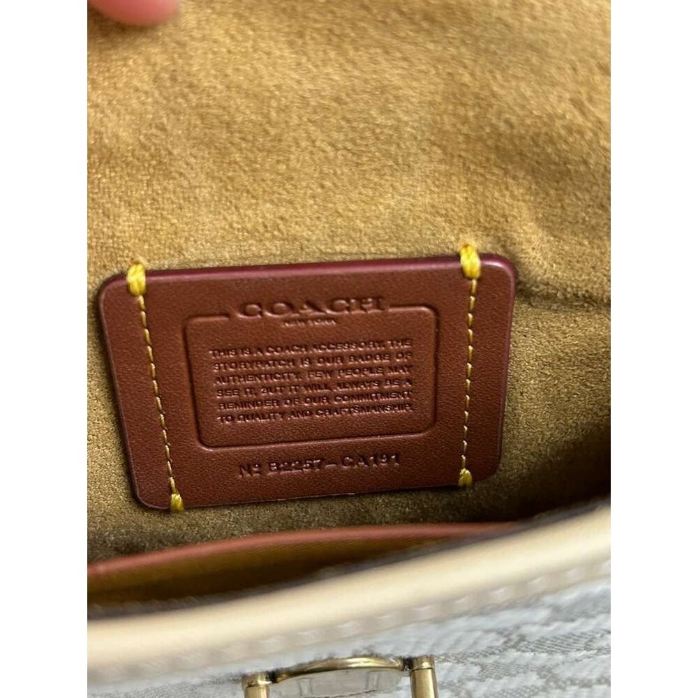 Coach Signature Women's Style B2257 Bag Beige Crossbody - Picture 13 of 16